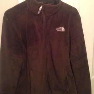 Chocolate colored The North Face fleece jacket