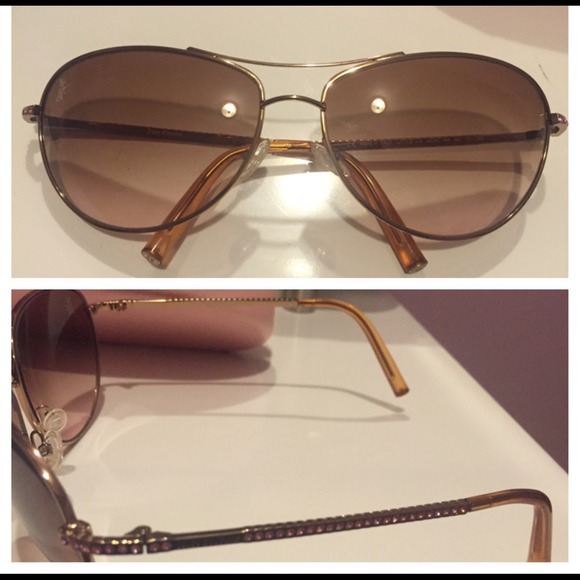 Juicy Couture aviators w/ pink stones