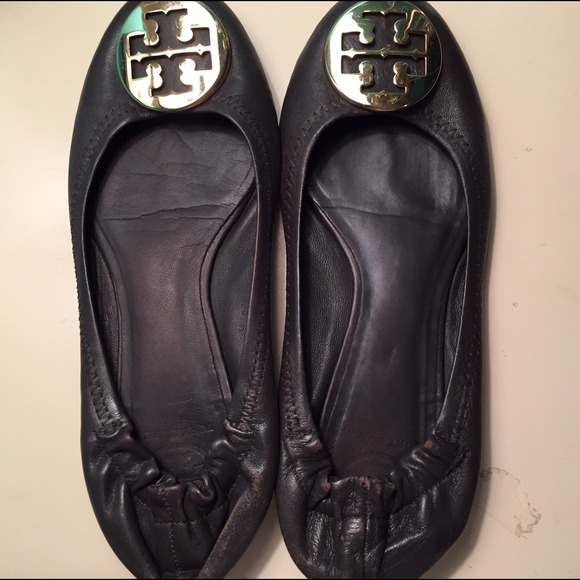 Brown Tory Burch Reva Flats
