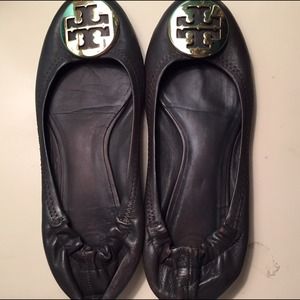 Brown Tory Burch Reva Flats