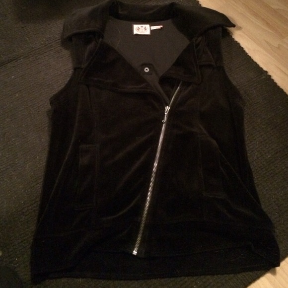 Black Velour Juicy Couture Vest