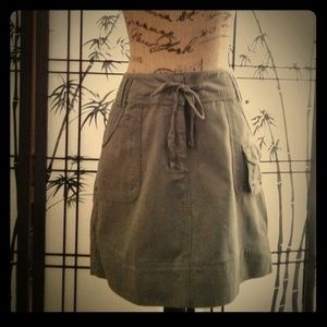 New mini hunter green cargo skirt