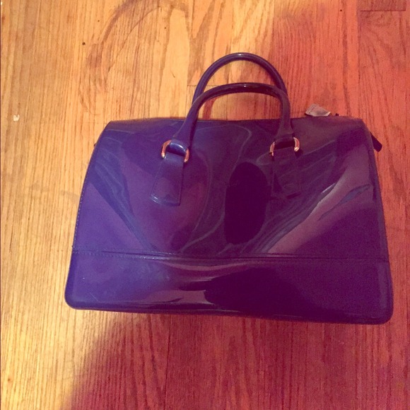 Furla Candy blue satchel bag.