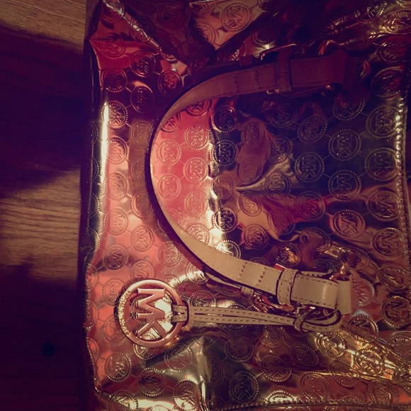 Michael Kors Signature Gold Bag.