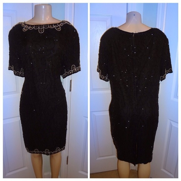 Black sequins dress