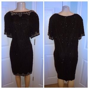 Black sequins dress