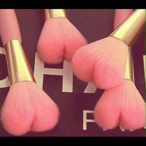 Heart shaped makeup brush!