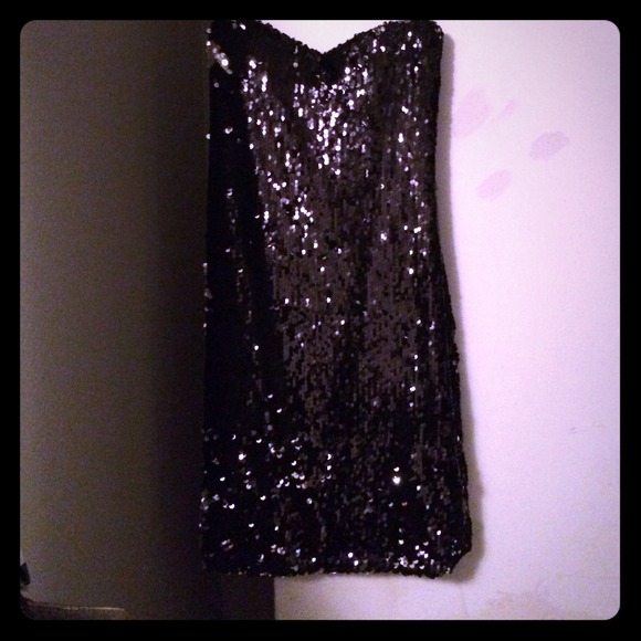Sequin Strapless Dress