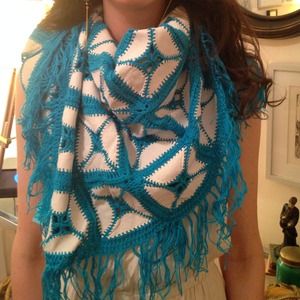 Leather patchwork scarf