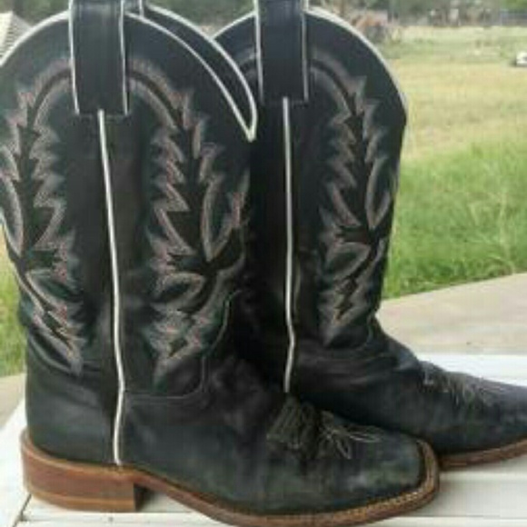 Justin Bent Rail Square Toe Boots - Picture 4 of 4