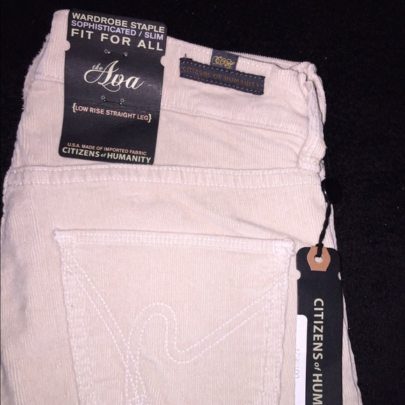 NWT Citizens of Humanity Ava Corduroy in Natural - Picture 2 of 3