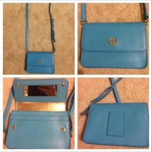 Tory burch blue Robinson bag
