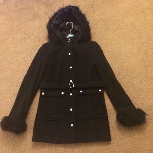 *REDUCED* Express Hooded Wool Coat