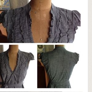 Fei anthropologie Jean/denim shirt/tunic