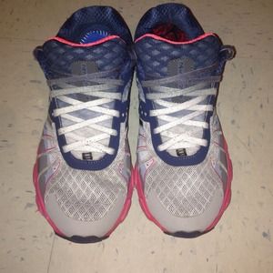 Pink and blue new balances