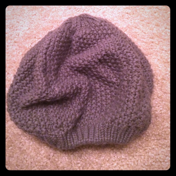 Slouched grey beanie