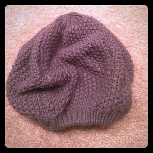 Slouched grey beanie