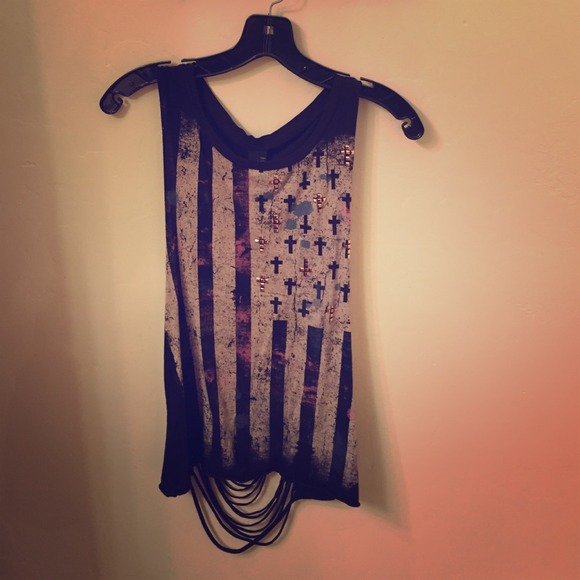 American flag tank