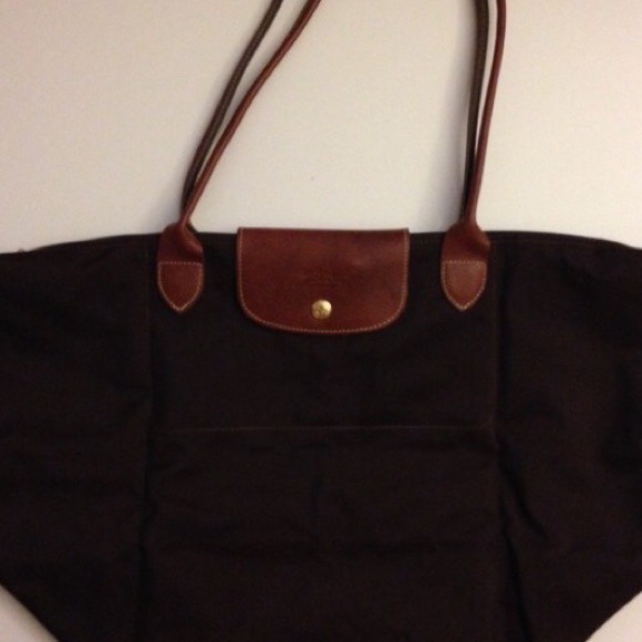 longchamp large tote bag, brown