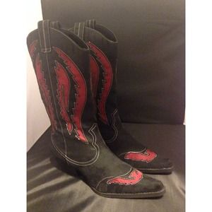 Brand new Black and red cowgirl boots