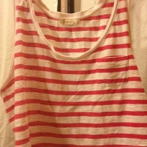 Pink and white stripped crop top