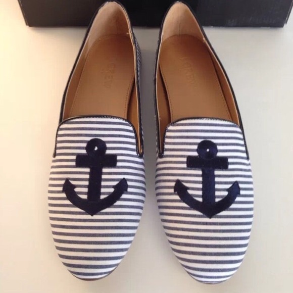 🚫Sold🚫New J. Crew Addie Darby Anchor shoes - Picture 1 of 4