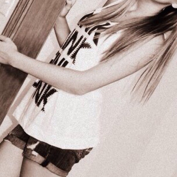 PINK Victoria's Secret White Sparkle Tank Top