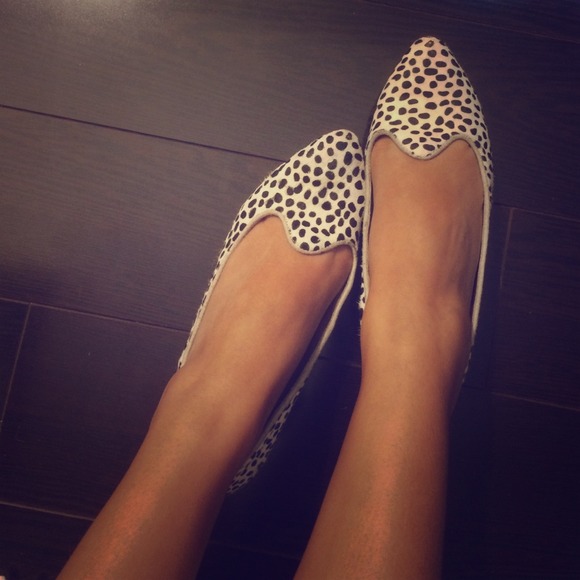 Loafers with Dalmatian print pony hair