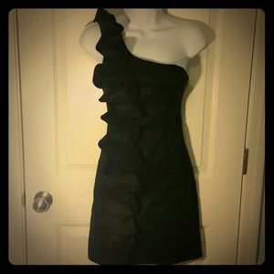 Ruffled black dress