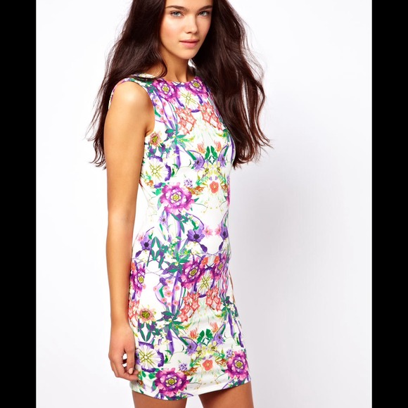 ASOS Dresses & Skirts - ASOS Floral Printed Square Back body con
