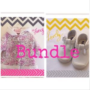 Size 18 months jacket and baby Keds