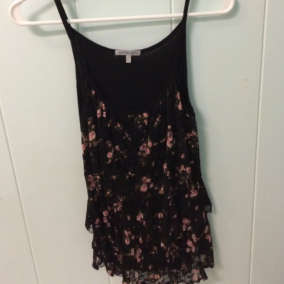 Lace floral tank
