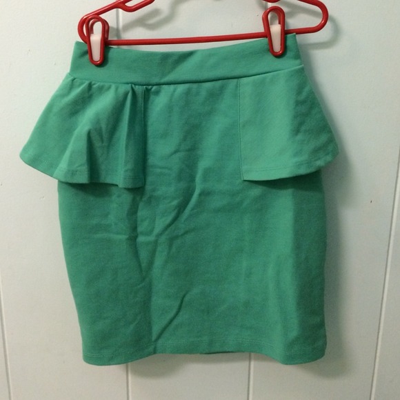 Teal pencil skirt