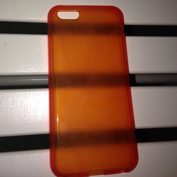 Orange rubbery case for iPhone 5, 5s or 5c!