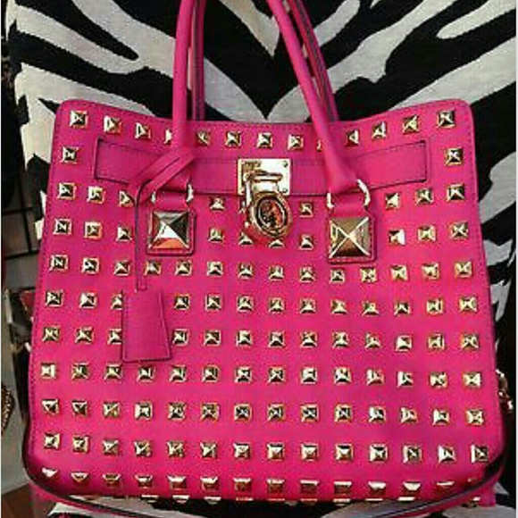 ❌❌SOLD ❌❌PinkMichael Kors Hamilton Studded Tote