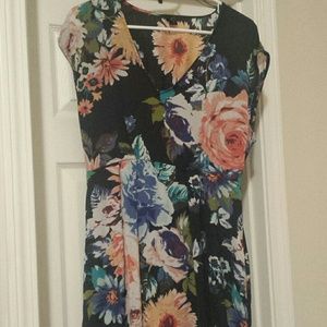 H & floral dress.