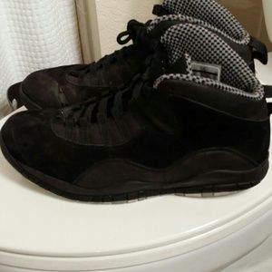 Jordan Retro 10 ...Black Suede Retro...Men 10.