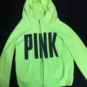 Green and pink Victoria Secret sweaters!