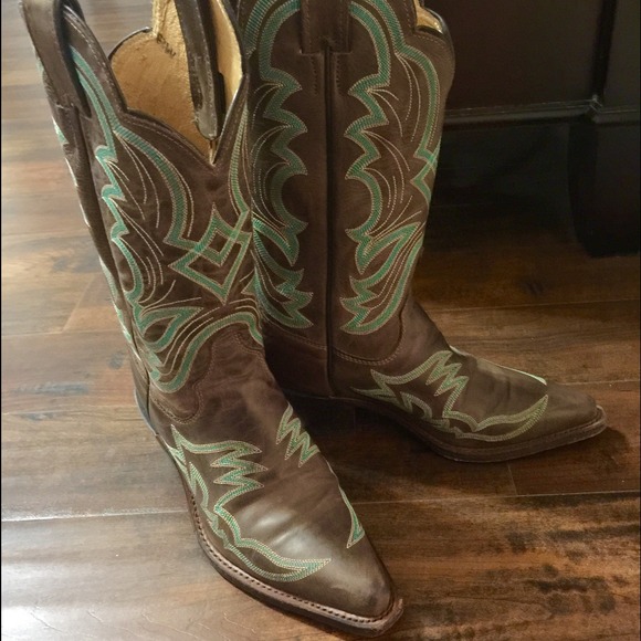 Justin Ladies Chocolate America Boots - Picture 2 of 4