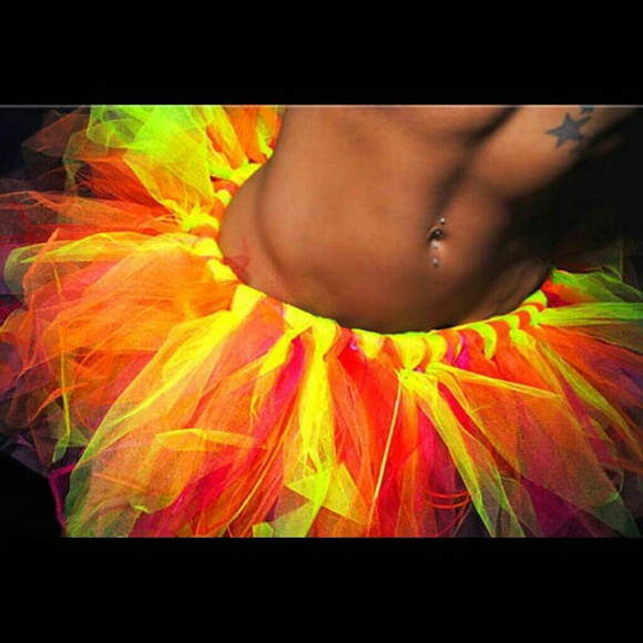 SALE! Neon Inferno Rave Micro Tutu - Picture 2 of 2