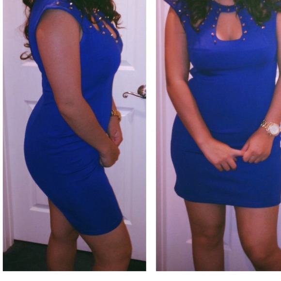 Studded Blue Dress 👗💙