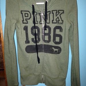 Vs pink xs green hoodie 9/10 condition