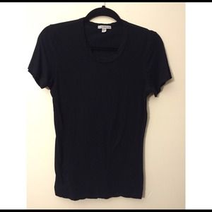 james perse crewneck slub knit tee