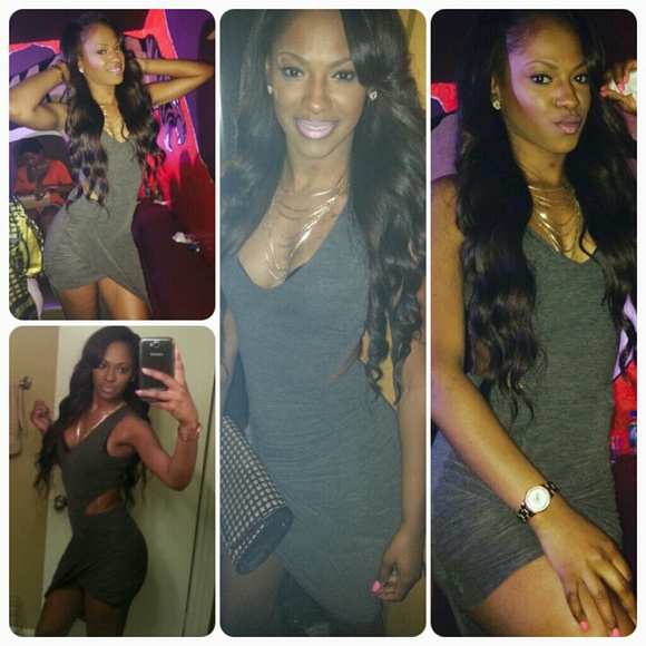 Grey sides out dress