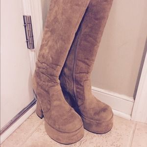 Splash knee high boots