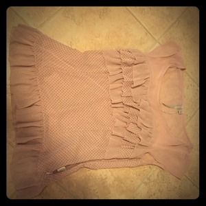 Peach polka dot Lauren Conrad top