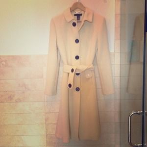 Cream wool coat from The Limited