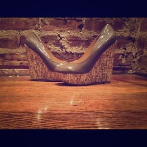 Grey woven wedges!!!