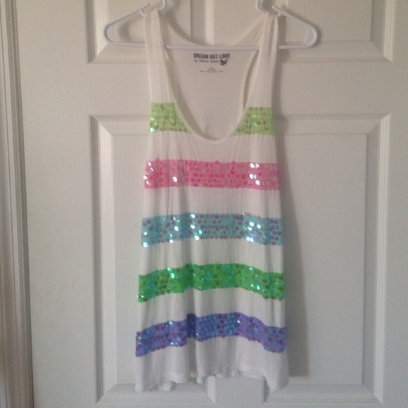 Multicolor sequins top