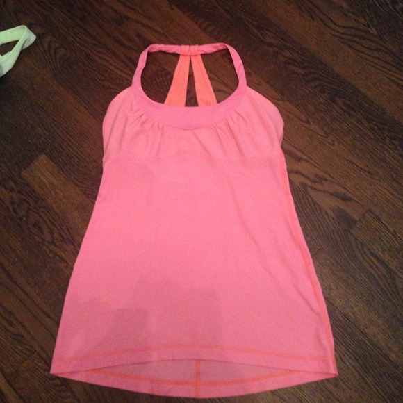 LULULEMON heathered neon orange tank